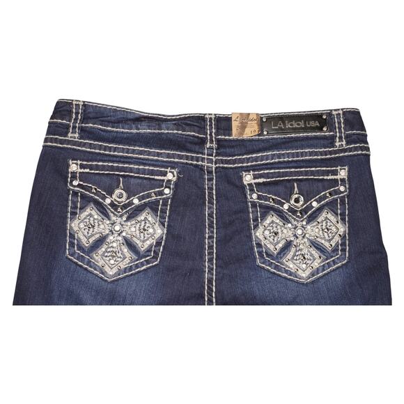 L.A. Idol USA Embellished Rhinestone Bootcut Jeans Women’s 19 (W41 L34) NWT - Picture 3 of 8